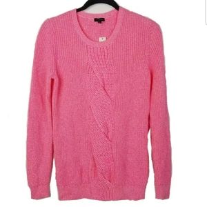Talbots Cable-Knit Sweater S Bright Pink NEW